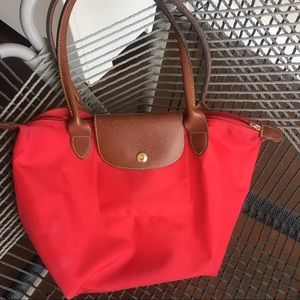 Longchamp red small Lepiage